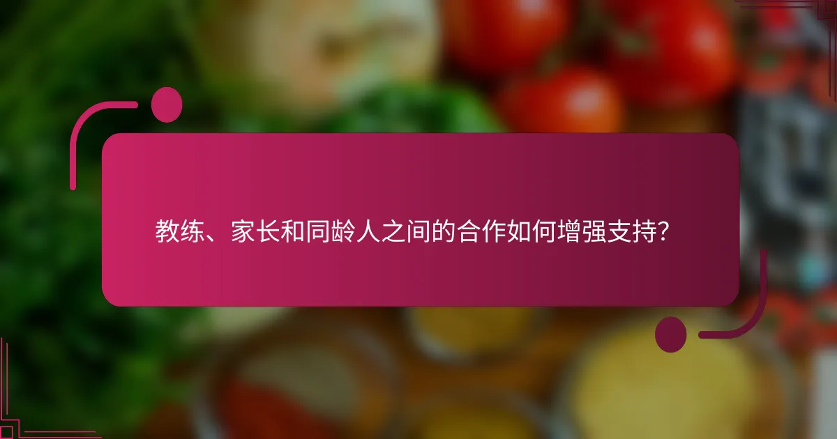 教练、家长和同龄人之间的合作如何增强支持？
